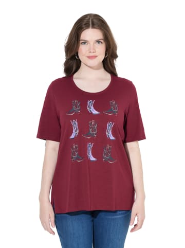 Ulla Popken Shirt in dunkel kirschrot