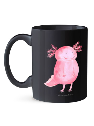 Mr. & Mrs. Panda Pott Axolotl Glücklich ohne Spruch in Schwarz
