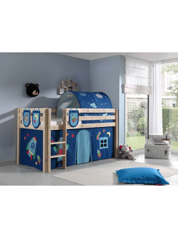 58 aufm Kessel KINDERBETT Karolina 210x114x106 Massivholz Natur Textilset Astro 4
