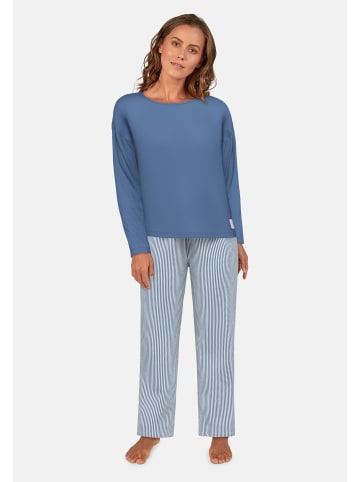 Tom Tailor Pyjama Breda in blau-mittel-Streifen