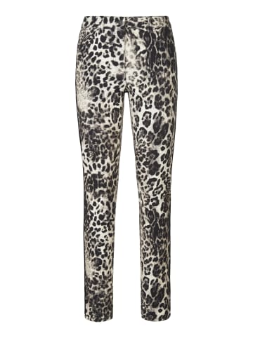 MADELEINE Bedruckte Stretch-Hose mit Unikat-Print in schwarz / multicolor