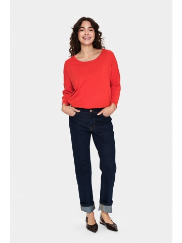 SAINT TROPEZ Strickpullover A2561, Casual fit in Flame Scarlet