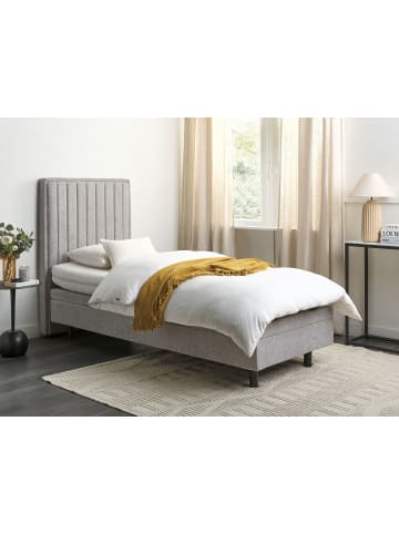 Beliani Einzelbett CASTELLAN in Grau - (W) 80 x (H) 120 x (L) 216 cm
