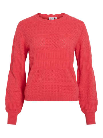 Vila Strickpullover in Hibiscus
