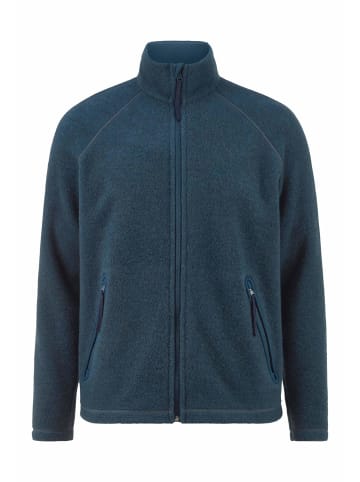 Hessnatur Wollfleece-Jacke in dunkles petrol