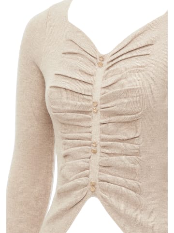 leo selection Damen Strickpullover in Dunkelbeige
