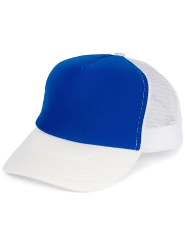 styleBREAKER Mesh Cap in Royalblau-Weiß