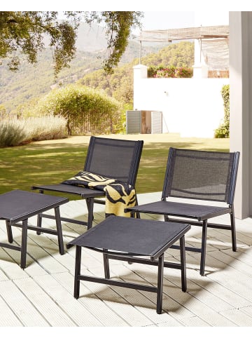 Beliani 4er-Set Hocker MARCEDDI in Schwarz