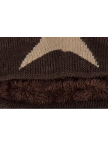 styleBREAKER Strick Beanie Mütze in Dunkelbraun