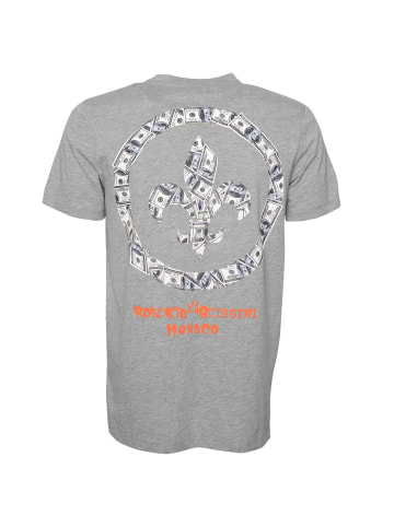 Roberto Geissini Money-Skull T-Shirt Grau
