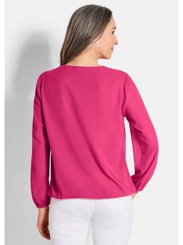 GOLDNER Elegante Bluse aus Chiffon in pink