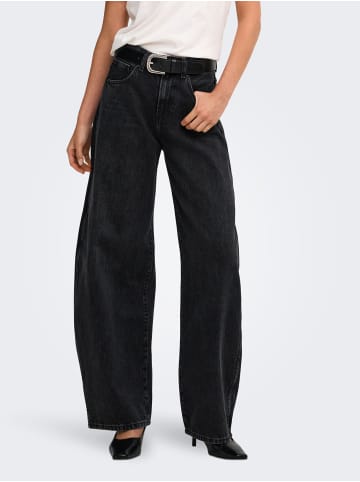 ONLY Barrel-Fit-Umstandsjeans in Washed Black