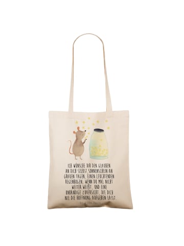 Mr. & Mrs. Panda uni tasche Maus Sterne mit Spruch in Creme