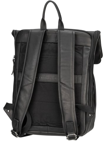 The Chesterfield Brand Rolltop Rucksack Savona 0322 in Black