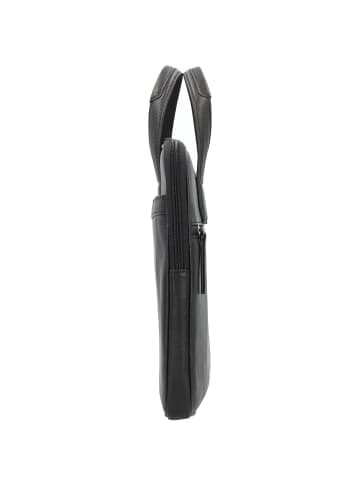 D&N Business Line Aktentasche Leder 40 cm Laptopfach schwarz