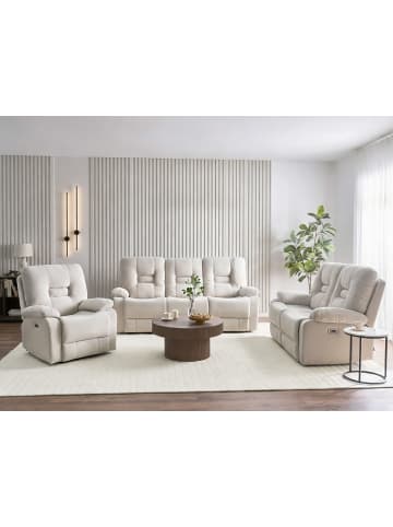 Beliani 3-tlg Sitzgruppe BERGEN in Beige