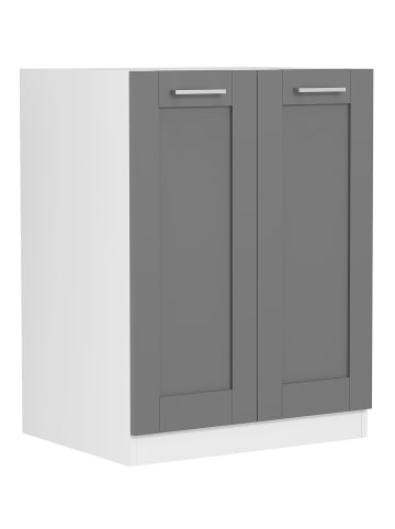 VCM  Küchenschrank 60 cm Unterschrank Drehtüren Colura in Weiß / Anthrazit