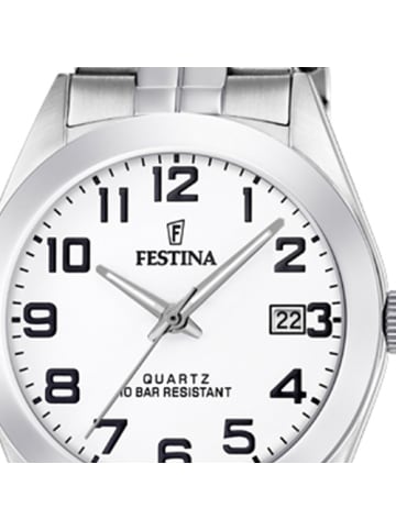Festina Analog-Armbanduhr Festina Klassik silber klein (ca. 28mm)