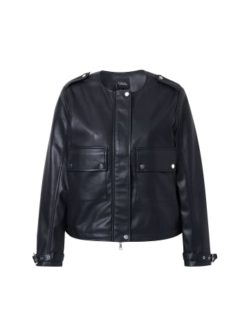 Ulla Popken Kunstlederjacke in schwarz