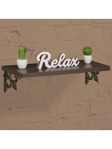 relaxdays 4 x Regalwinkel Lilien Ornamen in Bronze