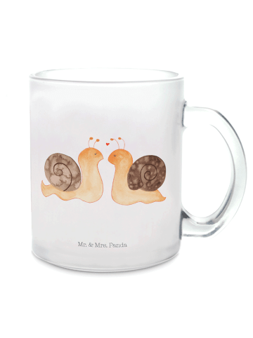 Mr. & Mrs. Panda Kaffeebecher Schnecken Liebe ohne Spruch in Transparent