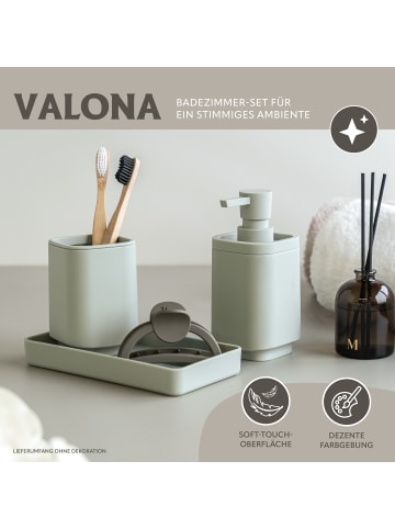 eluno Bad-Accessories Set VALONA 3tlg. ca. 8 x 15,5 cm (Ø/H)