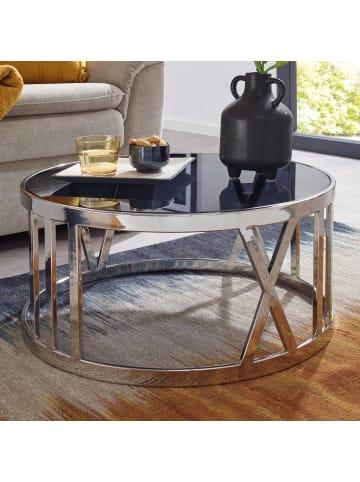 FineBuy Couchtisch in Silber / Metall / 60x60x30