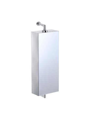 relaxdays Spiegelschrank in Silber – (B)25 x (H)60 x (T)12 cm
