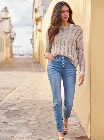Heine Pullover in ecru-sand-meliert