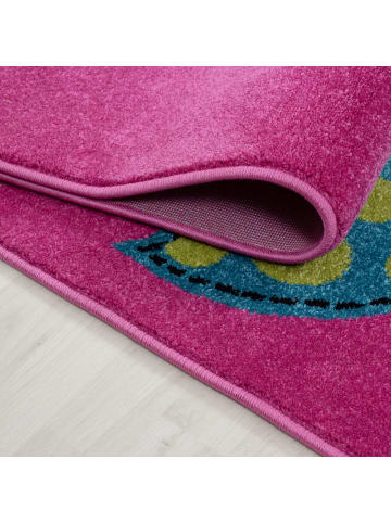 KADIMA DESIGN Kinderteppich Eule Polypropylen saugroboter Kurzflor Kinderzimmer