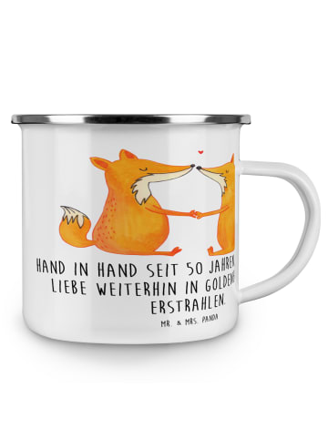 Mr. & Mrs. Panda Becher 50. Hochzeitstag Goldene Hochzeit mit Sp... in Weiß