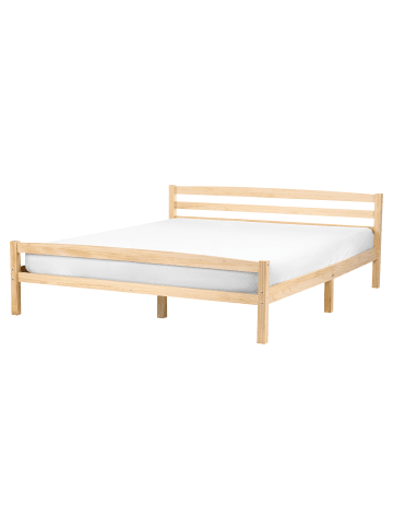 Beliani Doppelbett ECHALLON in Braun - (W) 167 x (H) 71 x (L) 208 cm