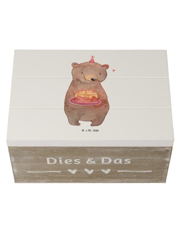 Mr. & Mrs. Panda Erinnerungsbox Bär Torte ohne Spruch in Weiß