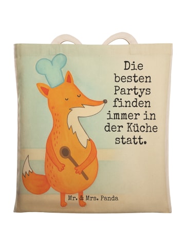 Mr. & Mrs. Panda Beutel Tasche Fuchs Koch Design mit Spruch in Weiß