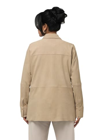 Ulla Popken Lederjacke in kitt