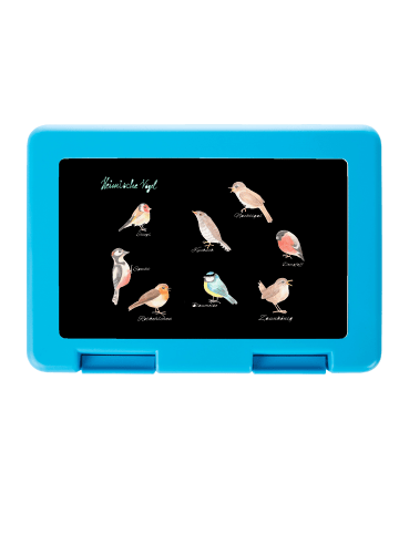 Mr. & Mrs. Panda Bento Box Heimische Vögel mit Spruch in Schwarz