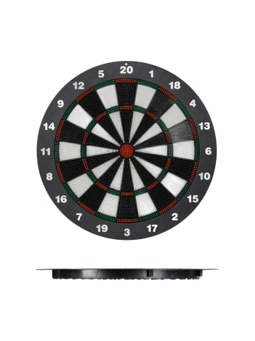 relaxdays Dartscheibe Softdarts in Schwarz/Weiß - Ø42 cm