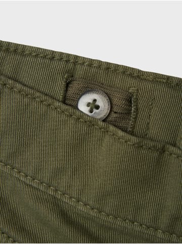 name it Jeans Shorts Kurze Chino Denim Hose in Grün