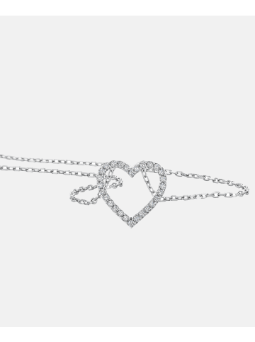 Diamant L'éternel Halskette mit Anhänger aus 375 Weißgold mit 0.10 Karat Diamant Herz-Design in...