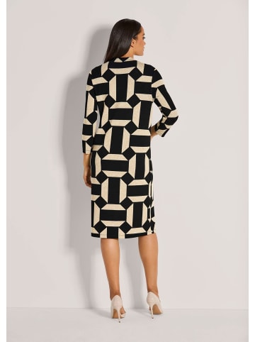 MADELEINE Elegantes Kleid mit Grafik-Print in schwarz / beige / melange