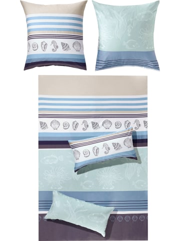 Erwin Müller Mako-Satin Bettwäsche in blau