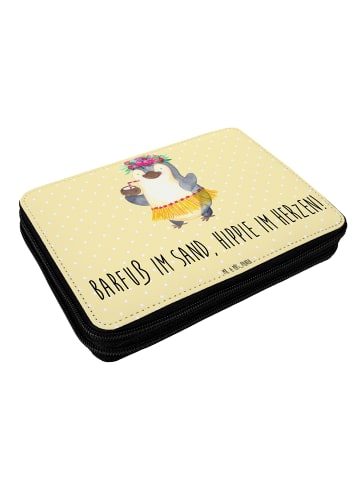 Mr. & Mrs. Panda Federmappe Sommer Hippie Motiv mit Spruch in Gelb Pastell