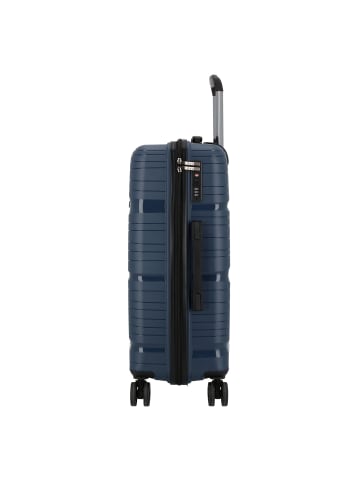 D&N Travel Line 4300 4 Rollen Trolley M 68 cm in dunkelblau