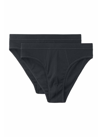 Hessnatur Slip Regular Cut 2er-Pack in schwarz