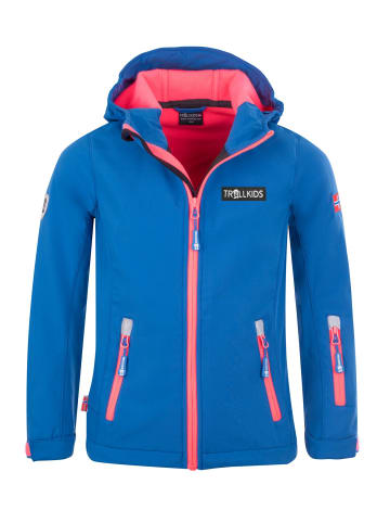 Trollkids Softshell Jacke "Oslofjord" in Mitternachtsblau / Coral