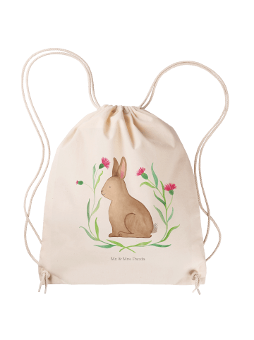 Mr. & Mrs. Panda Baumwolltasche Hase Sitzen ohne Spruch in Creme