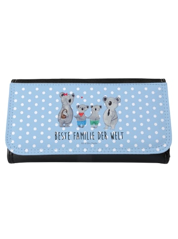 Mr. & Mrs. Panda Damen Portemonnaie Koala Familie zwei mit Spruch in Blau Pastell