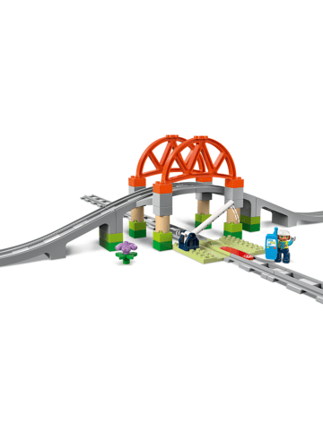 LEGO Eisenbahnbrücke und Schienen  Erweiterungsset in Mehrfarbig ab 15 Monate