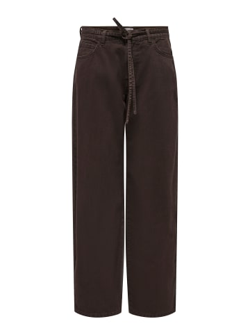 ONLY Jeans mit weitem Bein in Dark Brown Denim