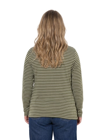 Ulla Popken Langarmshirt in dunkel khaki